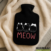 Wärmflasche Katzen Meow Comic