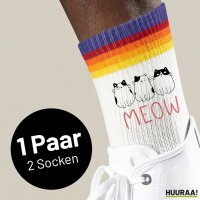 Unisex Socken Katzen Meow Comic Baumwolle