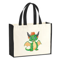Jutetasche Drache Fabelwesen 21 Liter Black