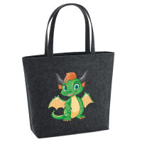 Filz Shopper Drache Fabelwesen 22 Liter