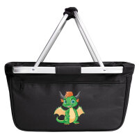 Einkaufskorb faltbar Drache Fabelwesen 20 Liter Black