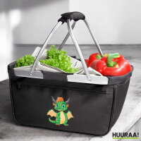 Einkaufskorb faltbar Drache Fabelwesen 20 Liter Black