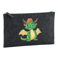 Kulturbeutel Drache Fabelwesen 1 Liter Charcoal