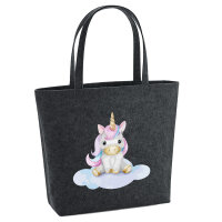 Filz Shopper Einhorn Fabelwesen 22 Liter