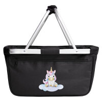 Einkaufskorb faltbar Einhorn Fabelwesen 20 Liter Black