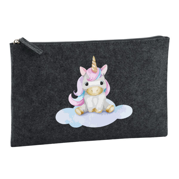 Kulturbeutel Einhorn Fabelwesen 1 Liter Charcoal