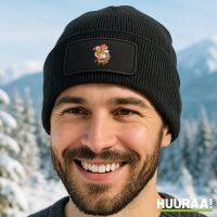 Beanie mit Patch Phönix Fabelwesen Black