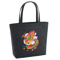 Filz Shopper Phönix Fabelwesen 22 Liter