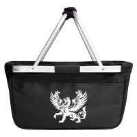Einkaufskorb faltbar Greif Fabelwesen 20 Liter Black