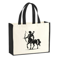 Jutetasche Zentaur Fabelwesen 21 Liter Black
