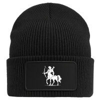 Beanie mit Patch Zentaur Fabelwesen Black