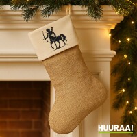 Weihnachtsstrumpf Zentaur Fabelwesen Beige Jute