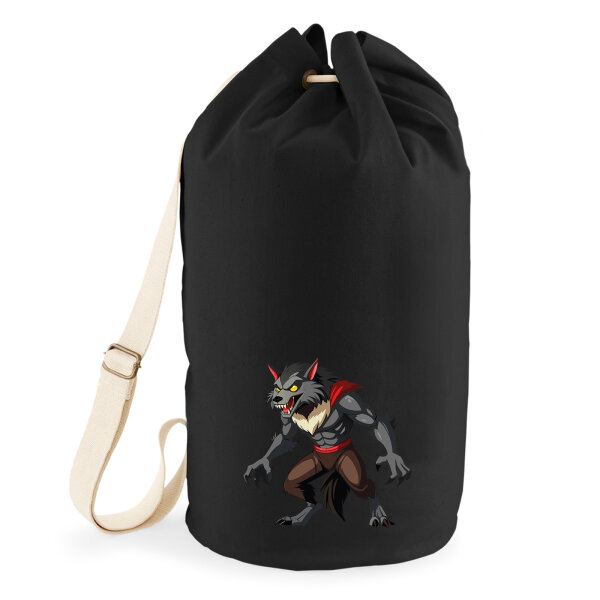 Seesack Werwolf Fabelwesen 20 Liter Black