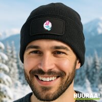 Beanie mit Patch Meerjungfrau Fabelwesen Black