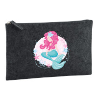 Kulturbeutel Meerjungfrau Fabelwesen 1 Liter Charcoal