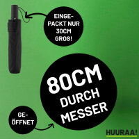 Regenschirm Meerjungfrau Fabelwesen 98cm Schwarz