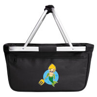 Einkaufskorb faltbar Wassermann Fabelwesen 20 Liter Black