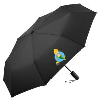 Regenschirm Wassermann Fabelwesen 98cm Schwarz