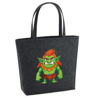Filz Shopper Troll Fabelwesen 22 Liter