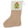 Weihnachtsstrumpf Troll Fabelwesen Beige Jute