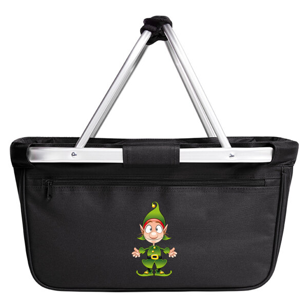 Einkaufskorb faltbar Kobold Fabelwesen 20 Liter Black