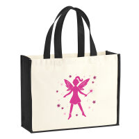 Jutetasche Fee Fabelwesen 21 Liter Black