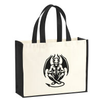 Jutetasche Dämon Fabelwesen 21 Liter Black