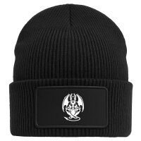 Beanie mit Patch Dämon Fabelwesen Black