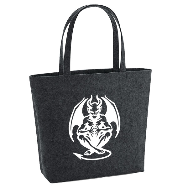 Filz Shopper Dämon Fabelwesen 22 Liter