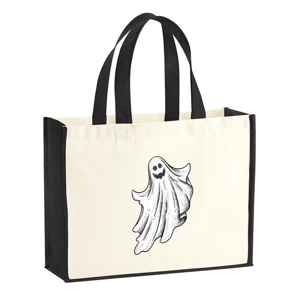 Jutetasche Comic Geist Fabelwesen 21 Liter Black