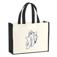 Jutetasche Comic Geist Fabelwesen 21 Liter Black