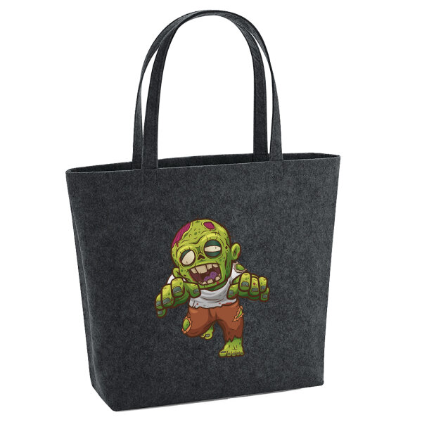 Filz Shopper Zombie Fabelwesen 22 Liter