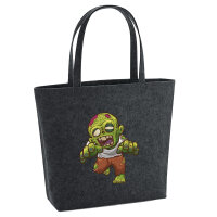 Filz Shopper Zombie Fabelwesen 22 Liter
