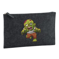 Kulturbeutel Zombie Fabelwesen 1 Liter Charcoal