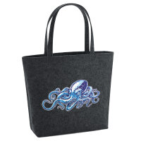 Filz Shopper Kraken Fabelwesen 22 Liter