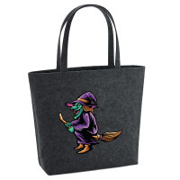 Filz Shopper Hexe Halloween 22 Liter