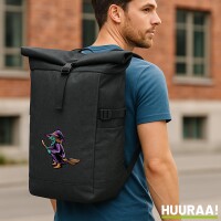Kurierrucksack Hexe Halloween 30-44 Liter Black Melange