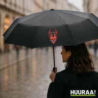 Regenschirm Oni Yōkai Japanische Mythologie 98cm Schwarz