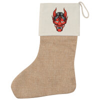 Weihnachtsstrumpf Oni Yōkai Japanische Mythologie Beige Jute