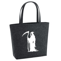 Filz Shopper Sensenmann Tod 22 Liter