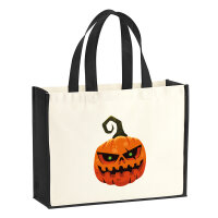 Jutetasche Halloweenkürbis Kürbis 21 Liter Black