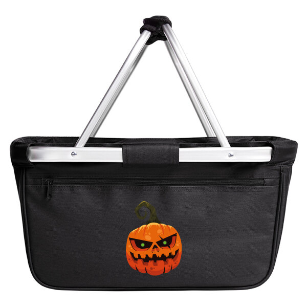 Einkaufskorb faltbar Halloweenkürbis Kürbis 20 Liter Black