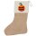 Weihnachtsstrumpf Halloweenkürbis Kürbis Beige Jute