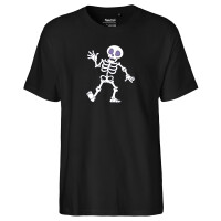 Herren T-Shirt winkendes Skelett Comic