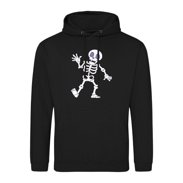 Unisex Hoodie winkendes Skelett Comic