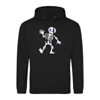 Unisex Hoodie winkendes Skelett Comic