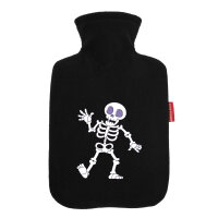 Wärmflasche winkendes Skelett Comic
