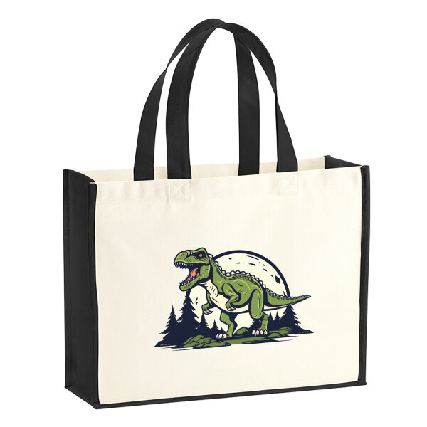 Jutetasche Tyrannosaurus Rex Dinosaurier 21 Liter Black