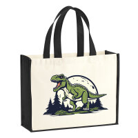 Jutetasche Tyrannosaurus Rex Dinosaurier 21 Liter Black