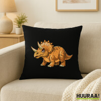 Kissen Triceratops Dinosaurier 40x40cm